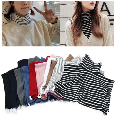 Fake Collar Children Knitted Striped Fake Collar Autumn and Winter Sweater Decoration Detachable Collar Fake Women