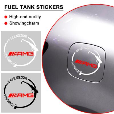1pcs Car Fuel Tank Cap Stickers Vinyl Fashion Decoration Decals For Mercedes Benz GLE GLC A B C E Class W176 W246 W205 W213 AMG T9