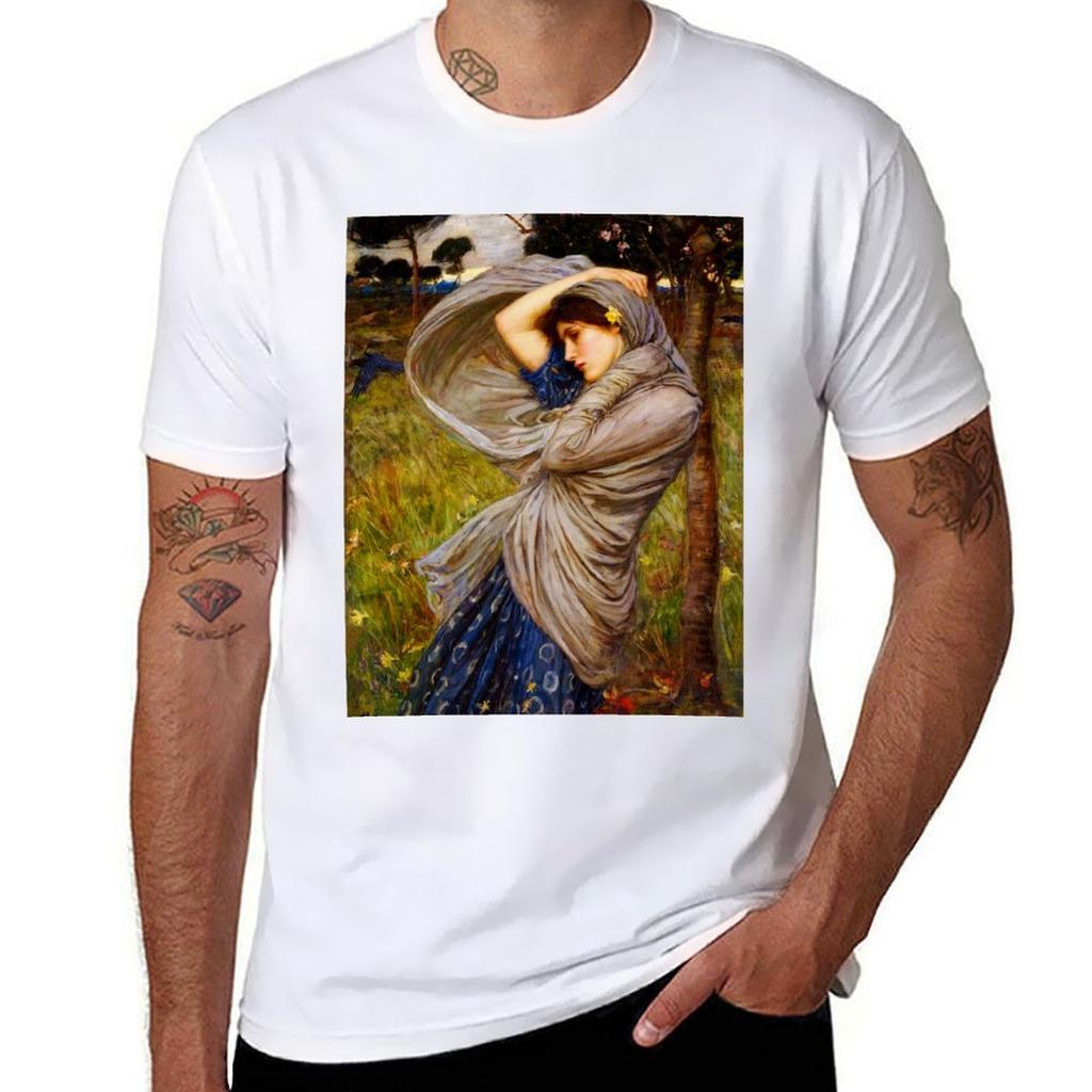 John William Waterhouse Boreas TShirt Work Wear Simple Tee Shirt