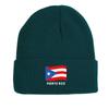 Flag of Puerto Rico Warm Knitted Cap Beanie, Patriotic Skullies Beanies Winter Candy Color Leisure Bobble Hat Knitted Hat Beanie