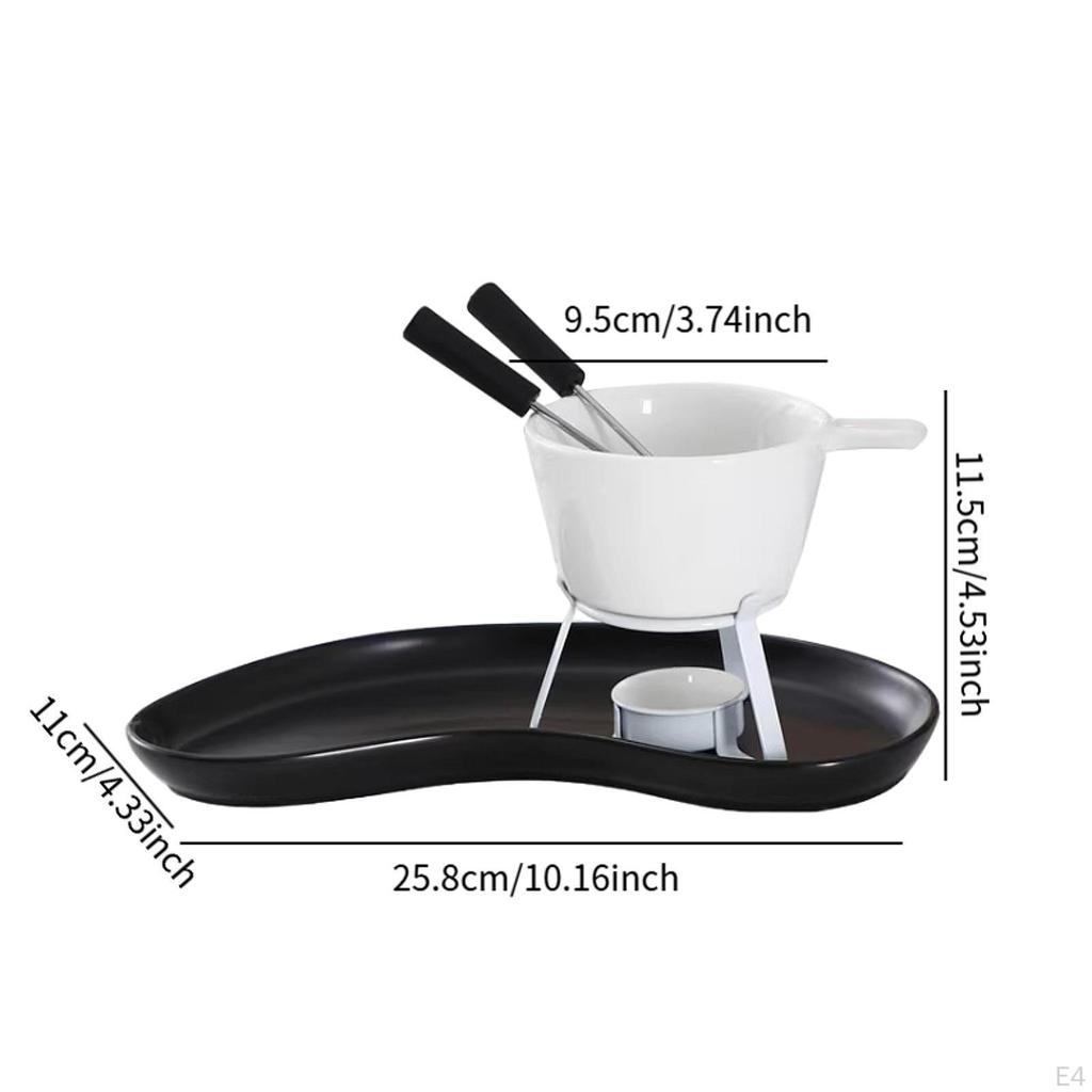 Ceramic Fondue Kit for Chocolate And Cheese, Cup, Kitchen Accessories