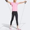 Adidas T Shirts Women's Pink Crew Neck Moderate Straight Fit IS4215