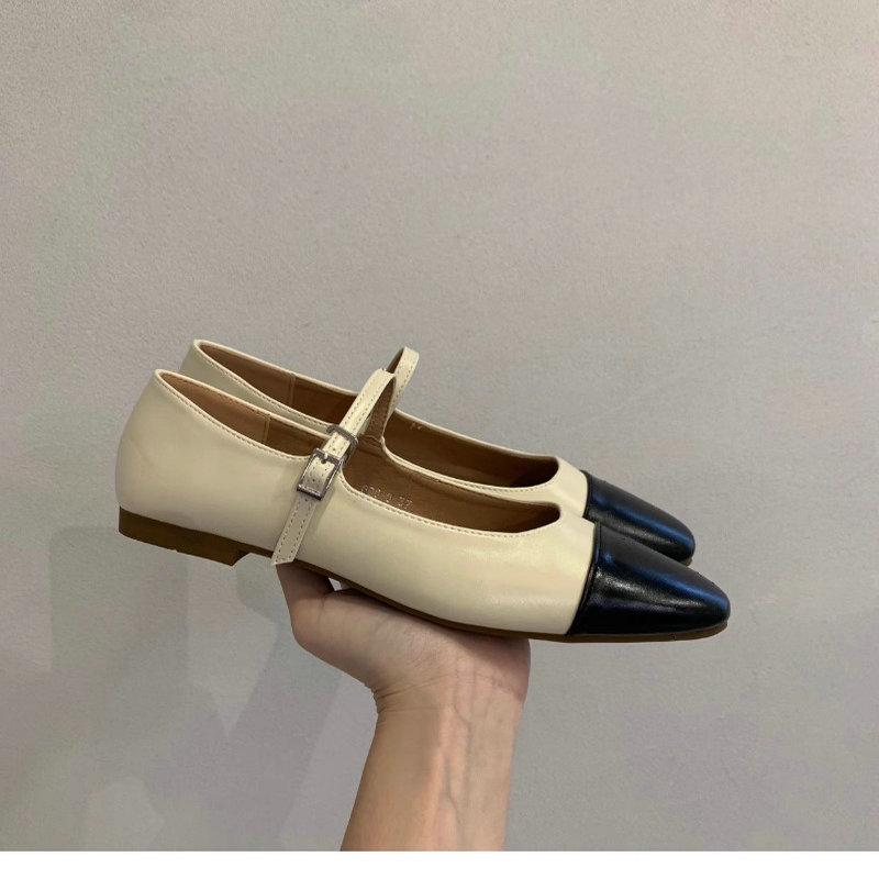 Fashion French Gold Flat Shoes for Women's 2025 New Spring Autumn Silver Mary Jane Women Shoes Scoop Shoes Ladies Plus Size 42 43 44