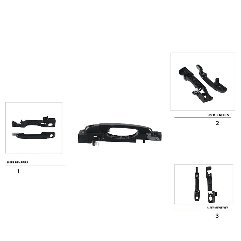 Reliable Door Handle ABS Door Handle Driver/Passenger Side Handle 82650-1E050 Replacement Car Spare Part for