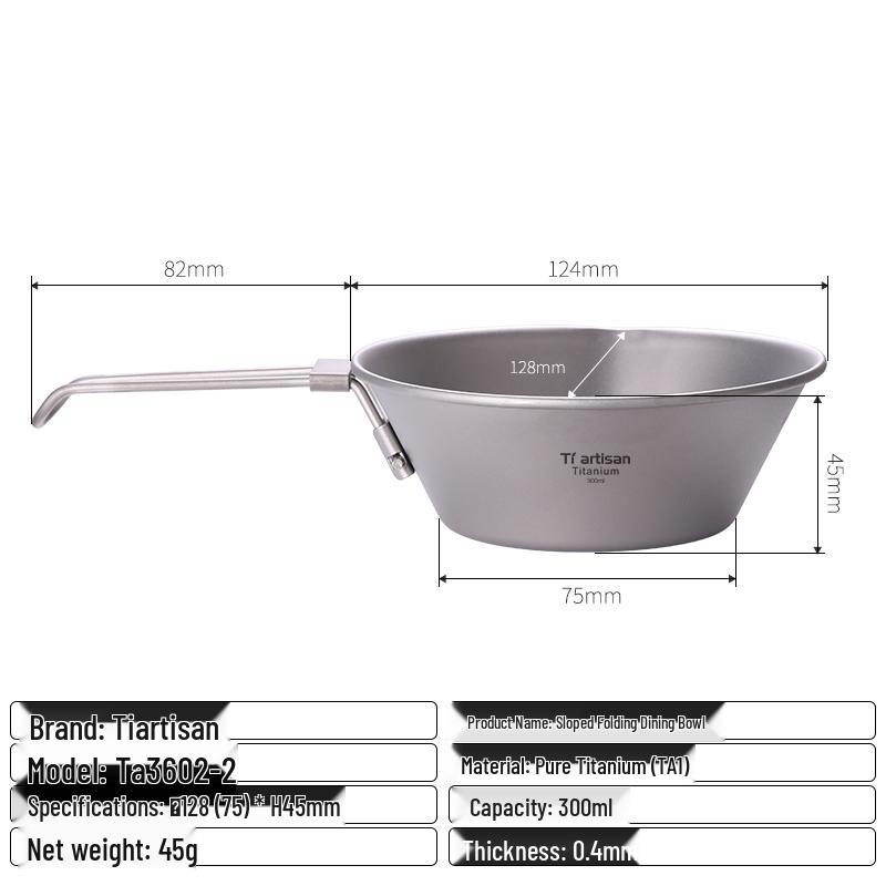 Titanium Sherpa Bowl: Portable Outdoor Camping Tableware