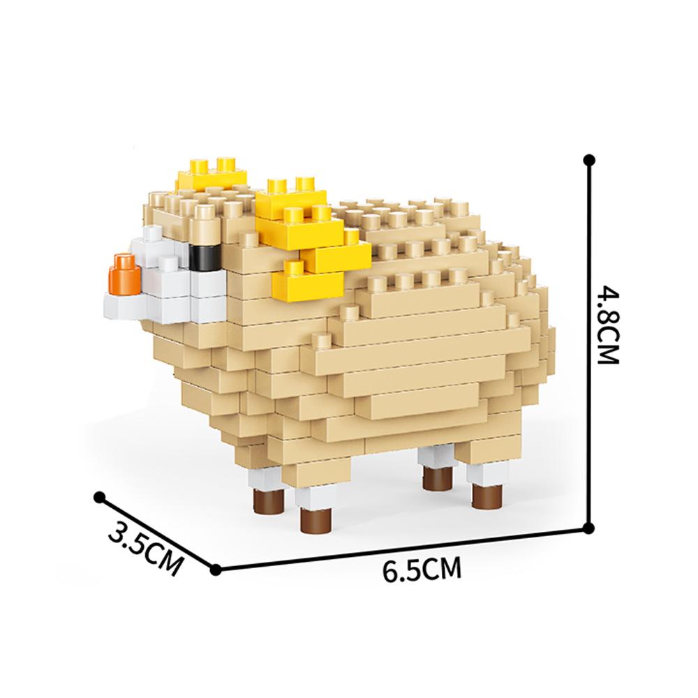 Crazy Animal Mini Toy Building Blocks - Sheep, Zebra, Cow, Camel, Alpaca DIY Stress Relief, Adorable Desktop Animal Decorations