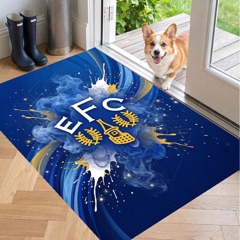 Soft Floor Carpet Everton Football Pattern Area Rug Decorative Mat For Home Room Decoration