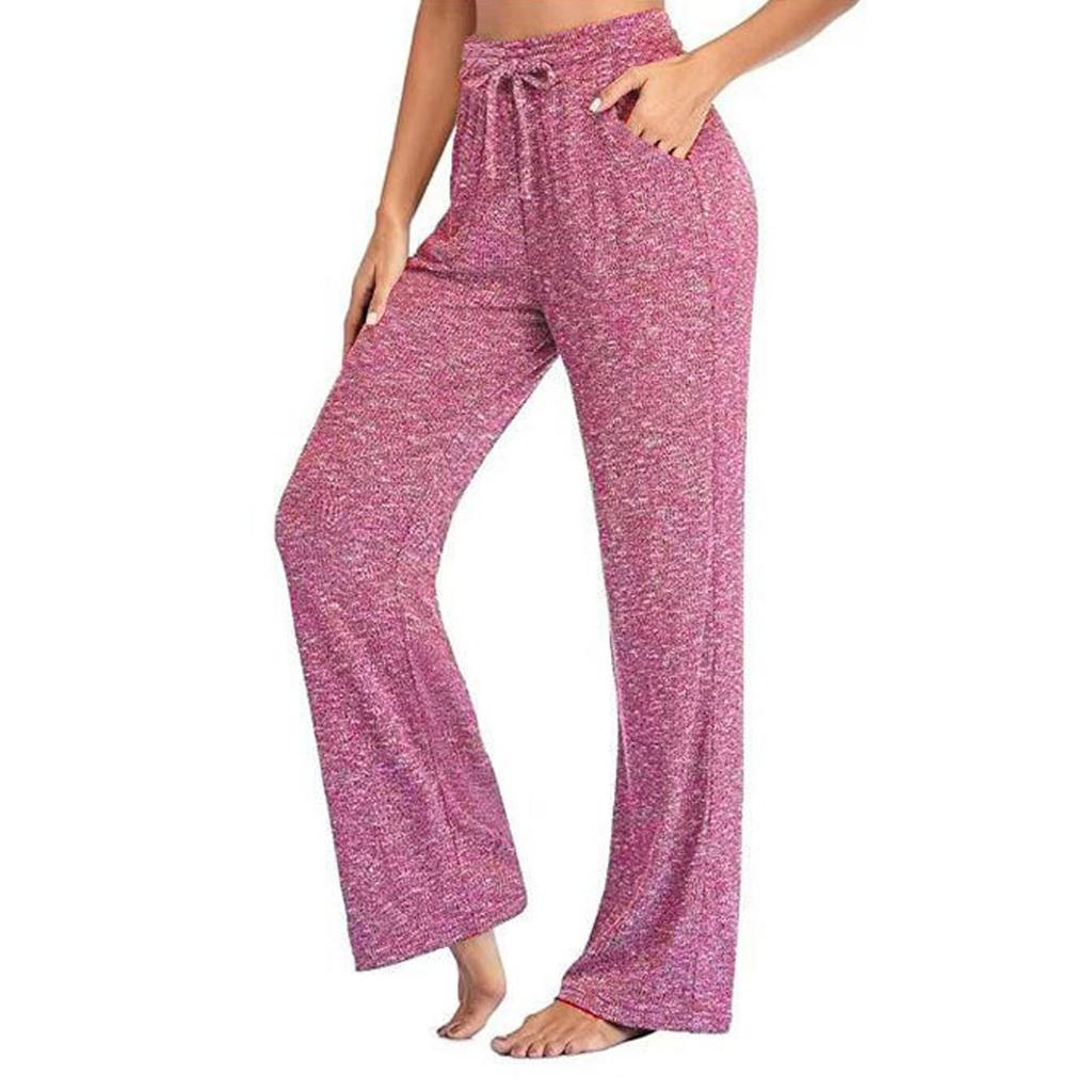 Women's Casual Color Quick Dry Wide Leg Yoga Pants Sports And Fitness Pant