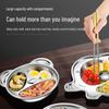 Jinwanfu 316L Stainless Steel Kids Divided Meal Plate