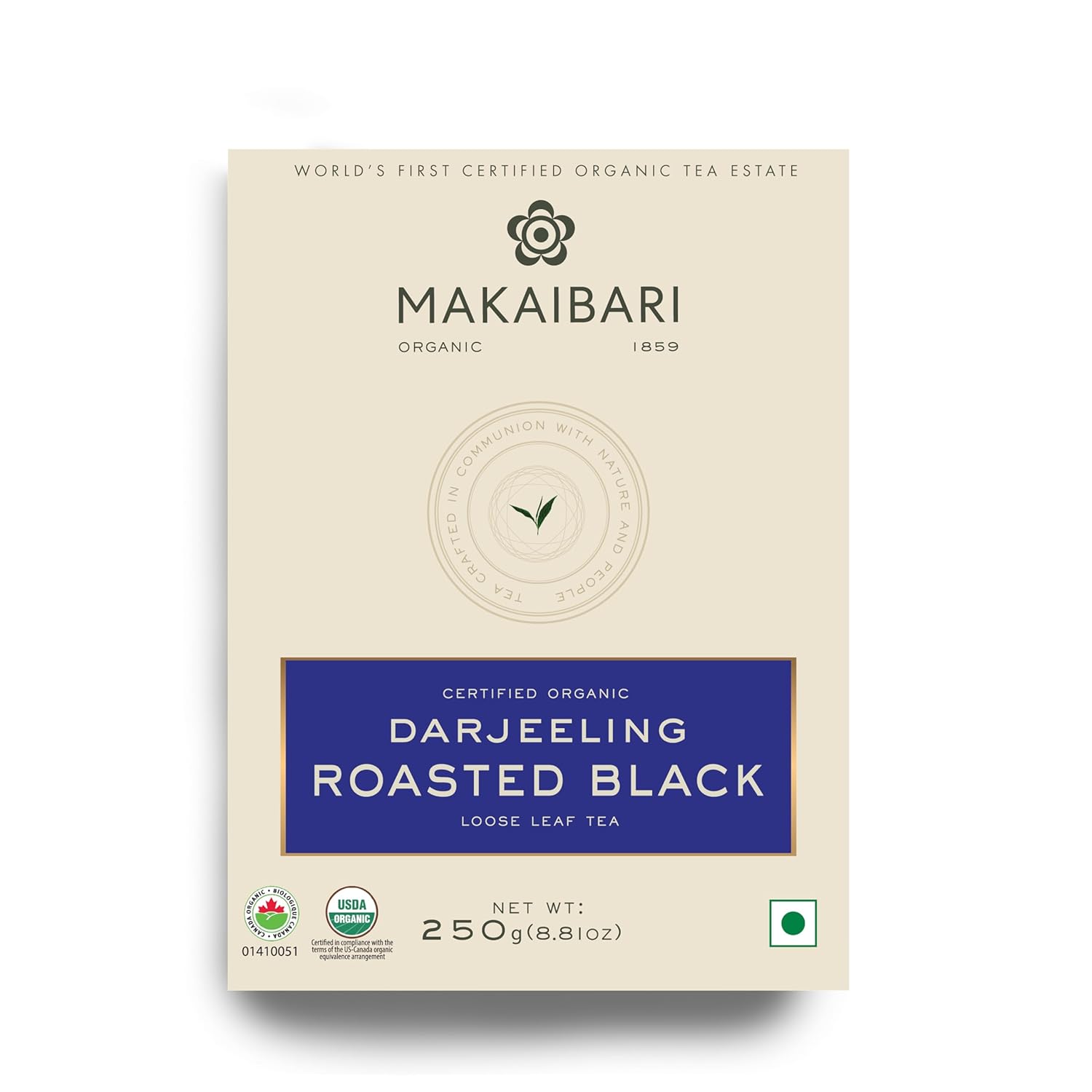 Makaibari Roasted Black Darjeeling Tea 250 g Loose Leaf Premium Smoky Himalayan Estate Organic Aromatic Handpicked
