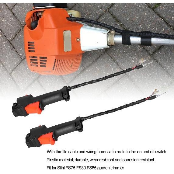 2PCS Handle Switch Throttle Trigger Holder Cable Assembly Fit Strimmer Handle Switch Trimmer Accessory for FS75 FS80 FS85 Trimmer Machine