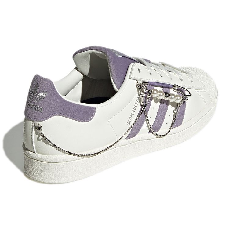 Adidas Originals Superstar Low Top Sneakers Women Sneakers White Purple GZ3389