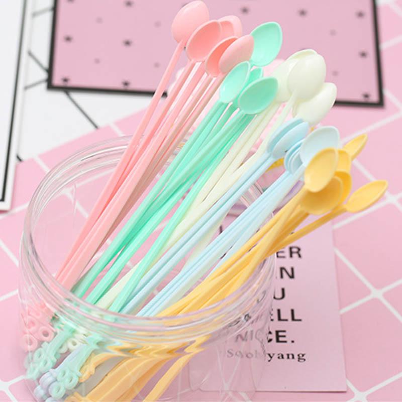 

Одноразовые кухонные аксессуары с длинной ручкой, 30 шт., пластиковые кофейные, чайные ложки, принадлежности для вечеринок, мини-инструменты для мороженого, портативные