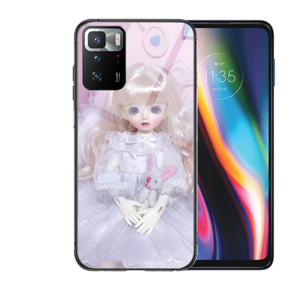Krajews Bambole Spaventose cover Guscio in Vetro Temperato Custodia per Telefono Per XiaoMi Redmi Note 10 9S 8 7 6 5 A 10t Pro 9T Cover Pre Custodie