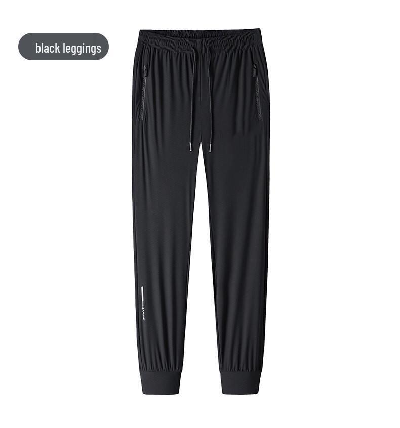 Men's Quick-Drying Nylon Ice Silk Sports Pants - Lightweight, Casual, Large Size