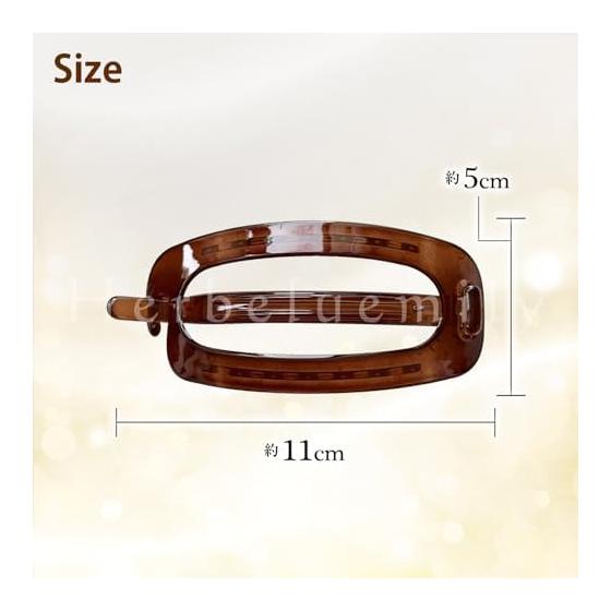 Herbeluemily Hair Clip Barrette - Nuance Gray, Simple & Stylish for All Hair Types, Approx. 11cm X 5cm (HM-0082-R02-GY)