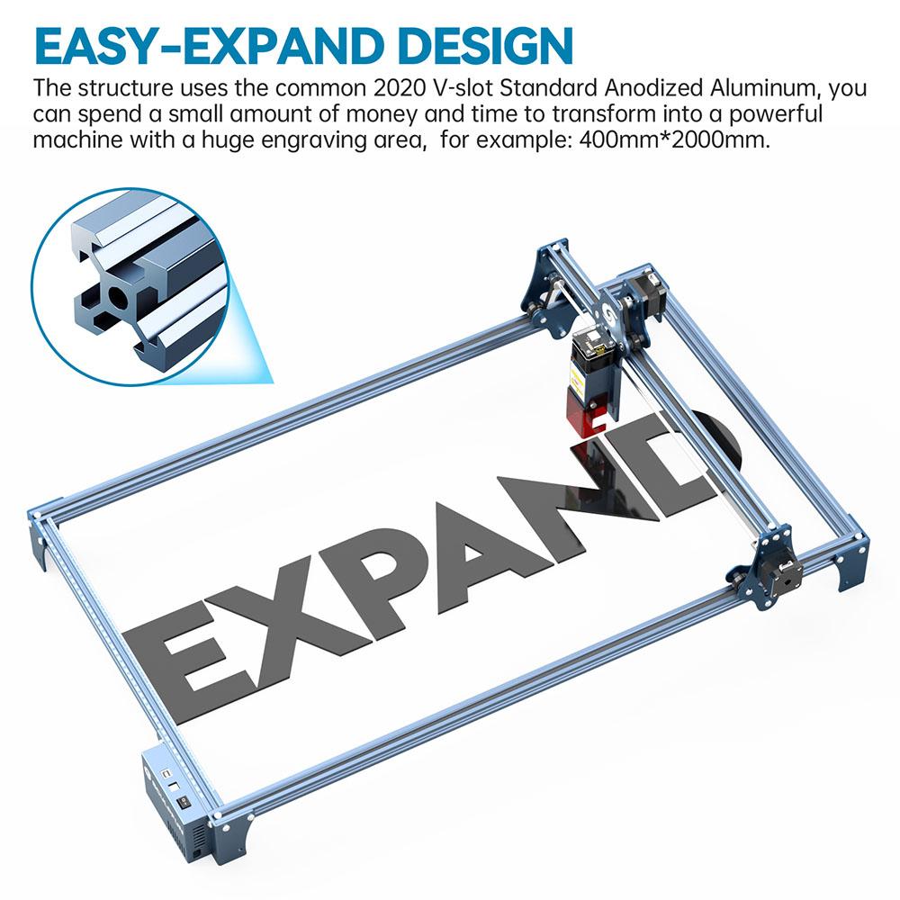 SCULPFUN S9 Pro 10W Dual Laser Engraver, 0.06mm High Precision, 15mm Wood 10mm Acrylic Cutting, 400*410mm (15.7*16.2 inch) - EU Plug