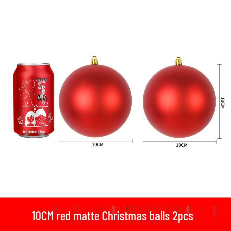 Red Shiny & Matte Glitter Christmas Ball Ornaments - Plastic Hanging Decorations (6-30cm) for Festival Scenes