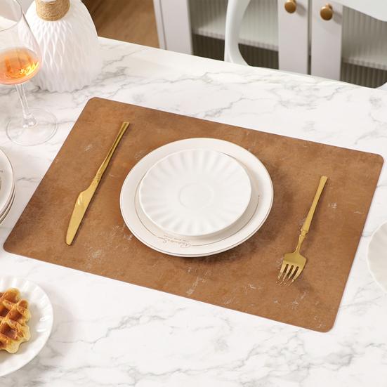 Reusable Placemats Heat Resistant Non-Slip Table Mats Wear-Resistant Stain-Proof Insulating Mats for Home Kitchen Dining Anti-Scalding Pads