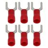 100Pcs Insulated Fork Terminals Copper PVC U Type Wire Connector Electrical Crimp Terminal 16‑14AWG