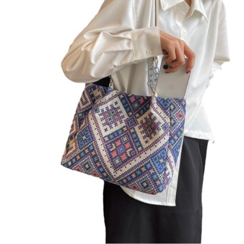 Large Capacity Commuter Canvas Bag Female Class Versatile Shoulder Tote Bag