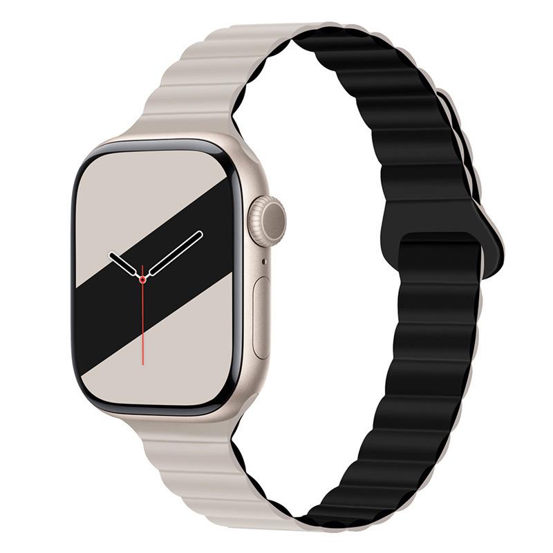 Suitable For Apple Watch Applewatch10 Compact Silicone Magnetic Strap Iwatch9876 Generation Se Fine