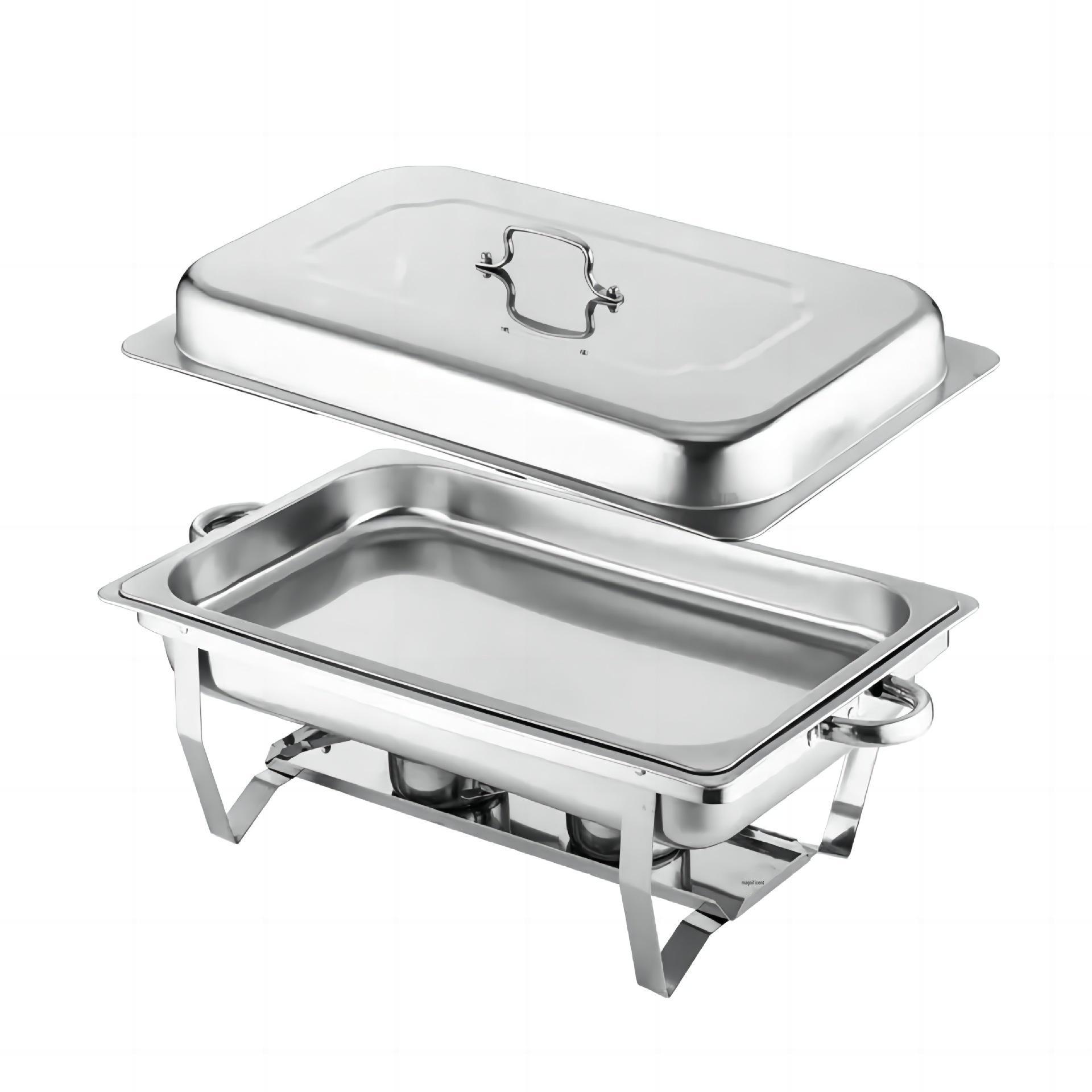 

Stainless Steel Flip-Top Folding Alcohol Buffet Warmer