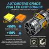 MAXGTRS 2x T20 7443 W21/5W Canbus 3157 LED Double Switchback Amber Dual Color Turn Signal Light T25 P27/7W Bulb 12V