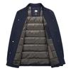 Men's Winter Executive Lapel Jacket with Removable Goose Down Liner for Cold Weather