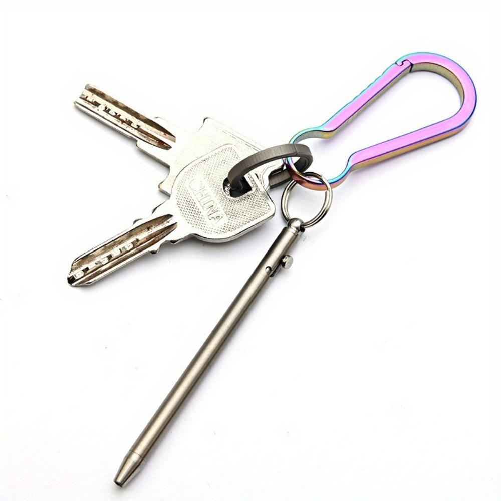 Pure Titanium Mini Compact Gun Bolt Pen Portable Keychain Pen Portable Travel Metal Ballpoint Pen Signing Party Gifts for Guests