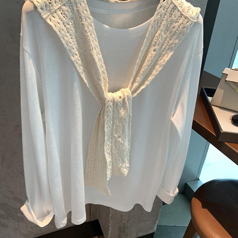 Solid Color Versatile Lace Vest, Spring And Summer High-End Design Sense, Stacked Wearing Personalized Trend Scarf, Shawl, Small Vest