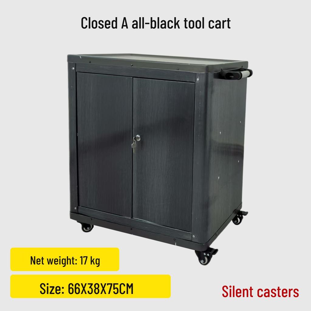 Silent Wheel Multi-Functional Tool Cart & Heavy-Duty Storage Cabinet for Workshops