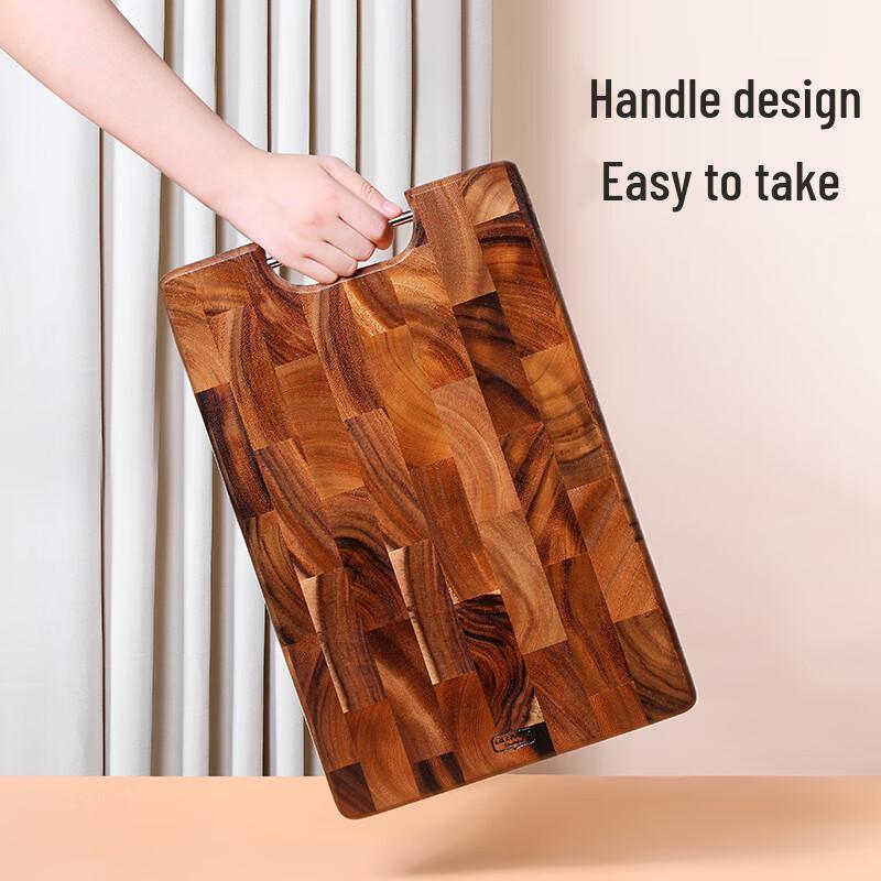 LC LIVING Thai Acacia Wood Cutting Board with Handle