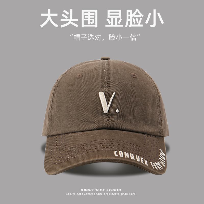 XXL Big Size Letters Embroidered Baseball Caps for Men/Women Adjustable Wide Brim Cotton Golf Hat Oversize Extra Large Size Hats