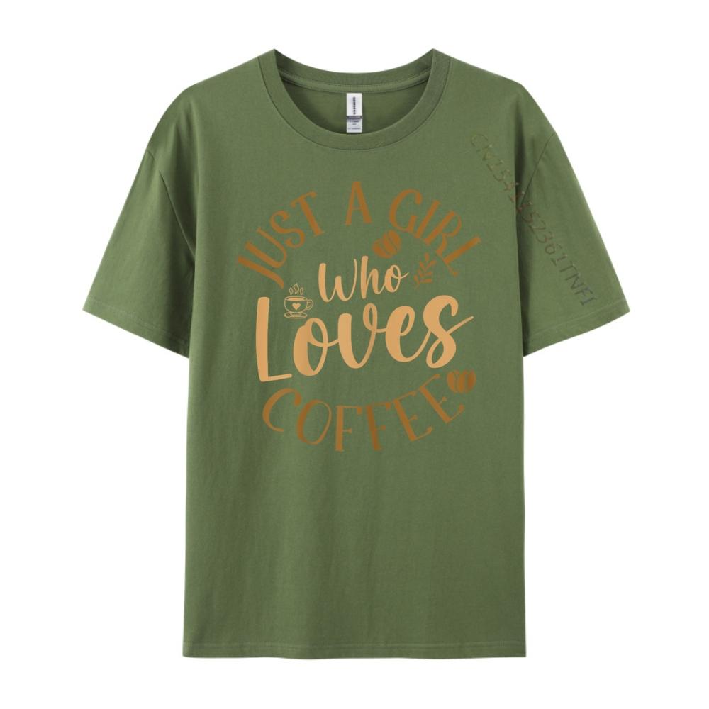 Just A Girl Who Loves Coffee Womens Coffee Lover Big And Tall T Shirts Mens TShirts Tshirt Plus Size