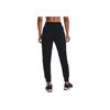 Under Armour Solid Color Elastic Waistband Cuffed Casual Pants Women bottoms Black 1376966-001