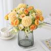 Artificial Flowers Rose Chrysanthemum Silk Bouquet Wedding Home Room Table Valentine Wreath Garden Diy Gift Bridal Bouquet Decor