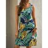 Summer Women's Fashion Loose Oversized Breathable Sleeveless Dresses Pocketless Casual Mini Dresses