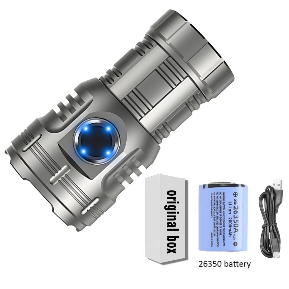 High Power Led Mini Flashlight Usb Rechargeable With 8 * Xpg Beads Tail Magnet Clip Torch Waterproof Portable Lighting