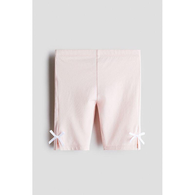 

Детская одежда HM Брюки для девочки 2025 Лето Новое поступление Милые Мягкие Бантики Декорация Велосипедки 1300882 Light pink 120/53(5-6Y)