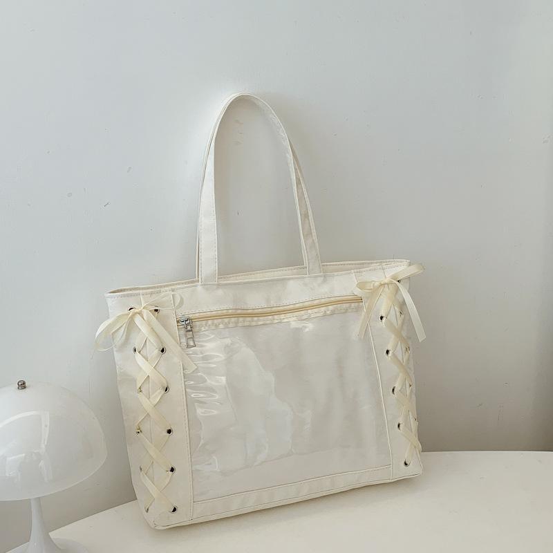 Sac fourre-tout grande capacité femme fille douce deux dimensions transparent printemps et été petit frais sac bandoulière aisselle
