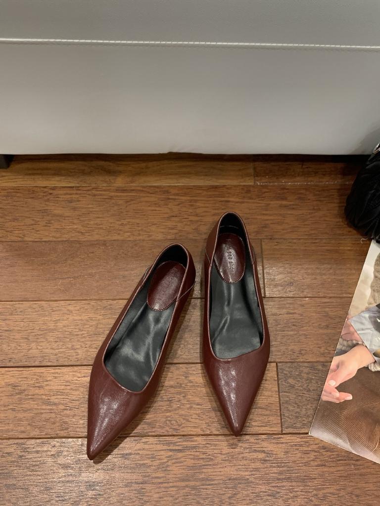 Temperament inner height increase pointed tip shallow mouth single shoes women's 2025 new spring and autumn French simple commuter ladyshoes