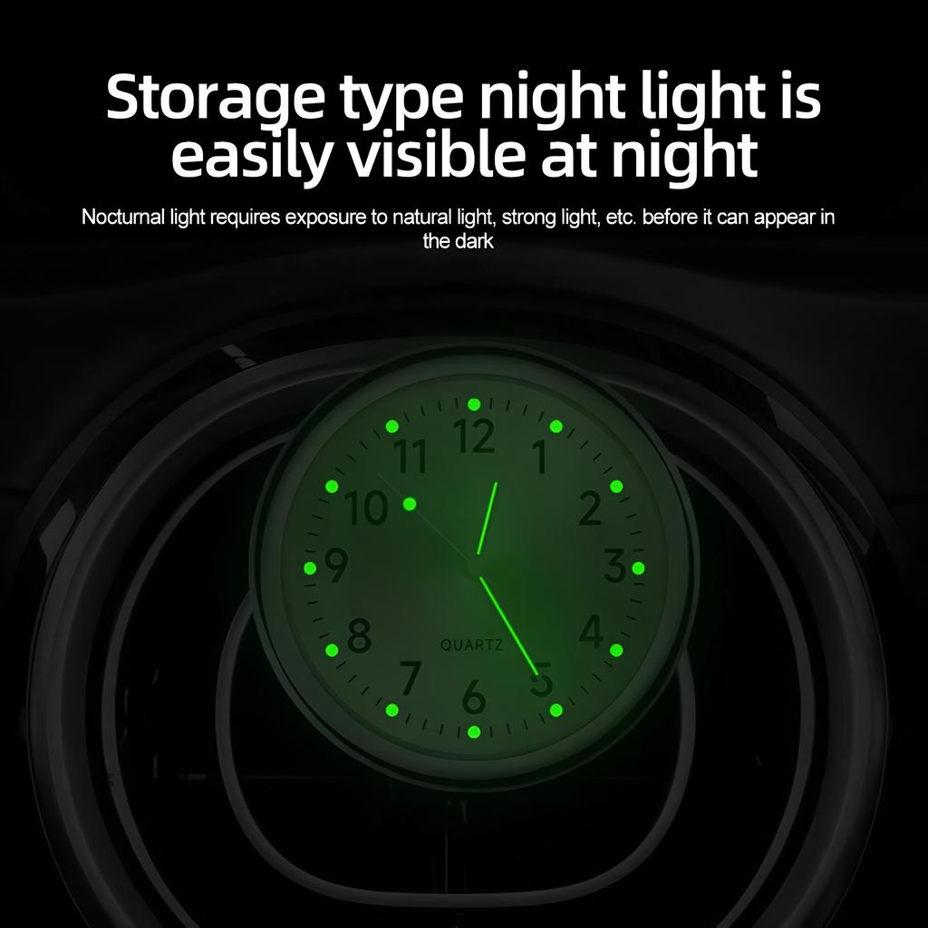 1PC Luminous Car Clock 40mm Digital Clock for Cars Waterproof Electronic Quartz Watch Bicycle Motorcycle Watch Auto Dashboard Air Vent Stick-On Clocks