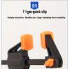 5pc Woodworking Mini 4 Inch F Clamp Locator Nylon Fast Wooden Board Clamp Metal Fixed Clamp Hand Tool Set
