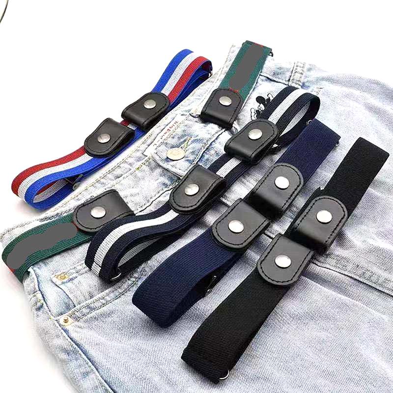 1PC Men Women Buckle-Free Elastic Belt Without Buckle Seamless Lazy Belt