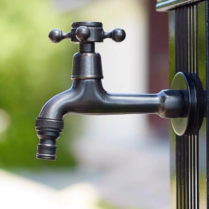 Vintage Solid Brass Jednouchwytowy kran do pralki ścienny kran wodny