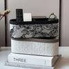 French Retro Leather Storage Box Multifunctional Luxury Home Decorative Desktop Organizer for Living Room