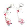 Flocking Santa Clauses Christmas Keychain Star Bowknot Pendant Portable Stocking Stuffers for Kids and Adults Daily Use