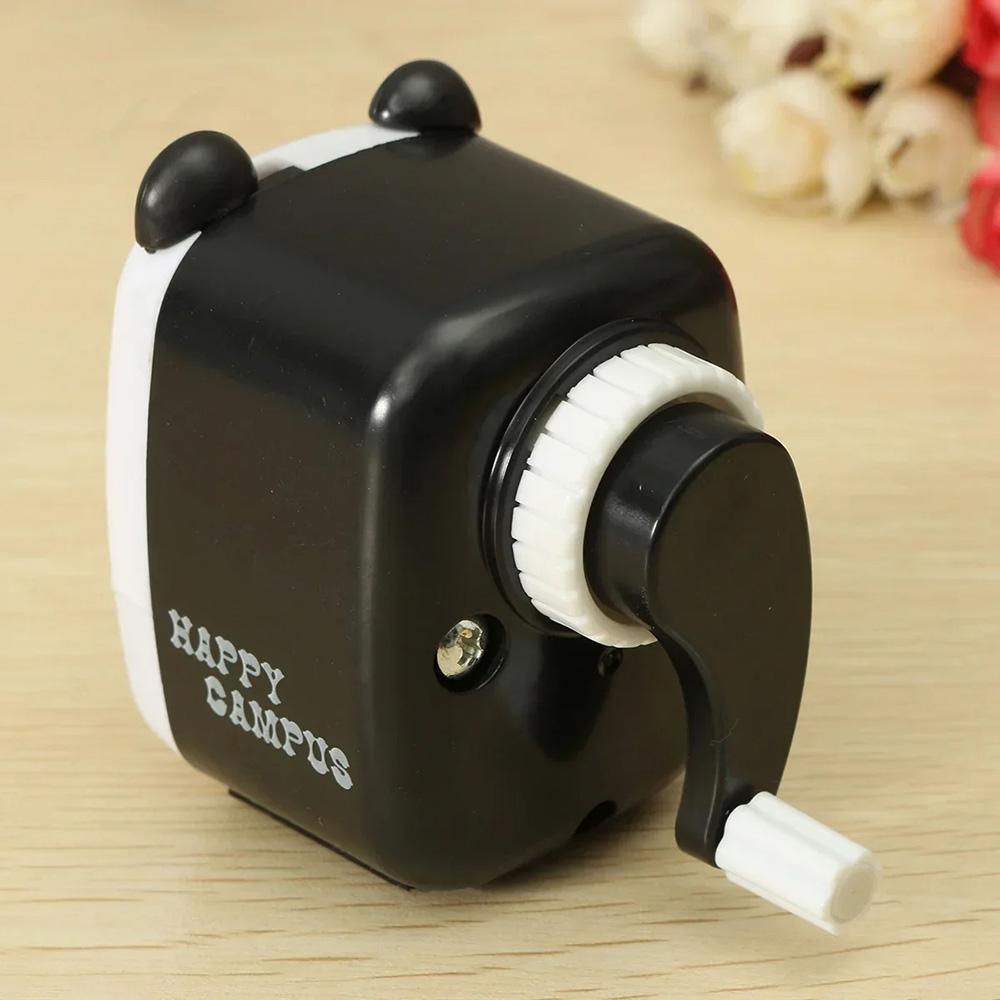 Cartoon Panda Tiger Pencil Sharpener Hand-Cranked Portable Kids School Office Supplies Cute Animal Sharpener CampusUse Stationery