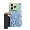 Creative Striped Silver Case for iPhone 14/13/11 Pro Max - Frosted Protective Design